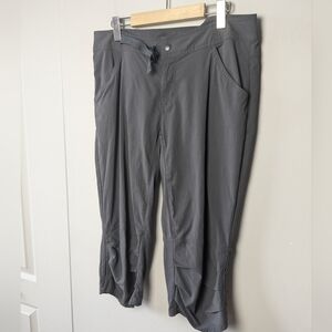 PRANA Nylon Outdoor Pants Size 12 Knee Lenght Dark Gray Color
